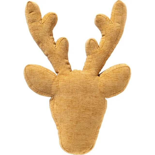 Dutch Decor RENDIER - sierkussen 43x43x5 cm - vormkussen - Honey Mustard - geel Mosterd