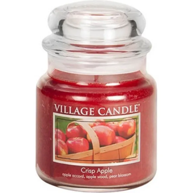 village candle Medium Jar Crisp Apple Rood