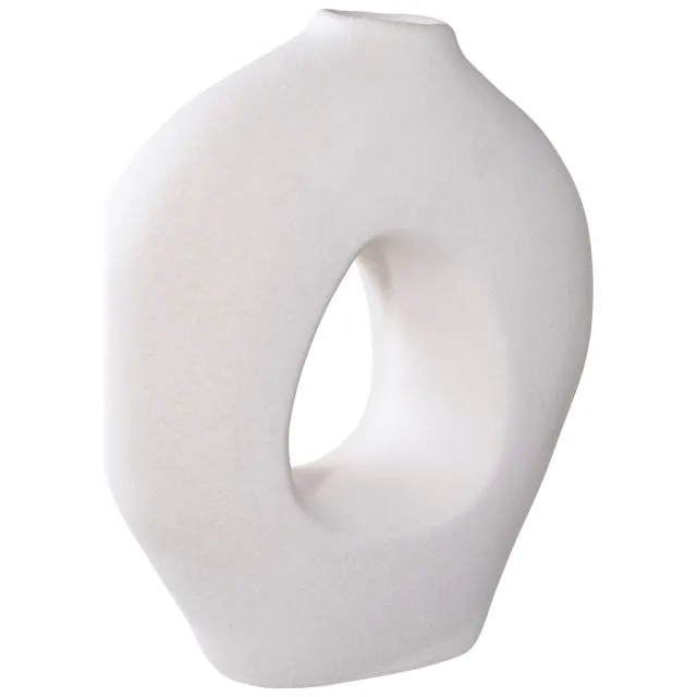 House Nordic Vaas, keramiek, wit 24x10,5x27,8 cm