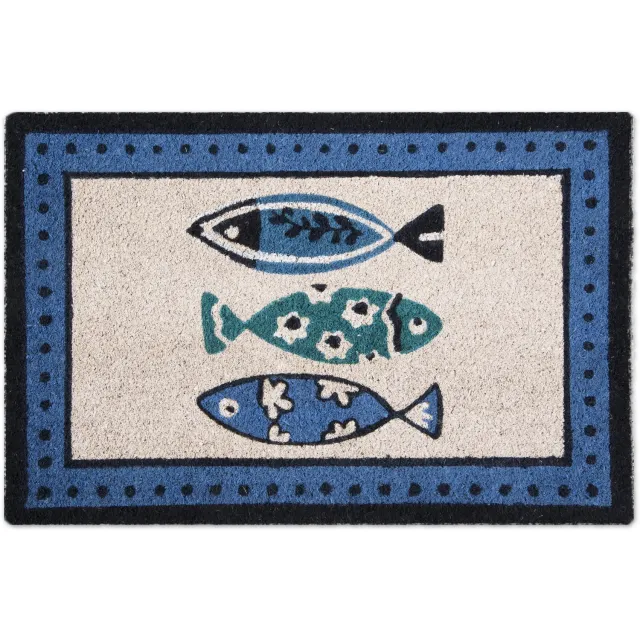Excelsa Deurmat Excelsa Ocean 60x40x1,5 cm Kokosvezel en PVC Veelkleurig