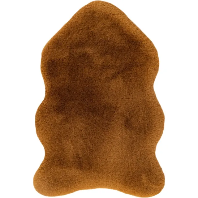 Lalee Heaven Shape - vloerkleed - Superzacht - Hoogpolig - schapenvacht - Imitatievacht - Fluffy Vacht - 60x90 cm - Goud Brons amber
