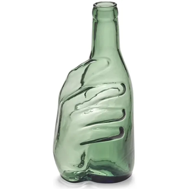 Serax Wouters & Hendrix Les Objets Mouleversants Edward fles 10x10.7cm H25.5 groen