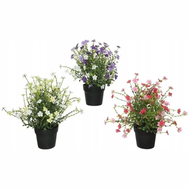 Kaemingk Decoris - Kunstplant in Pot - 28 cm - Mix Kleuren - Voor Binnen en Buiten