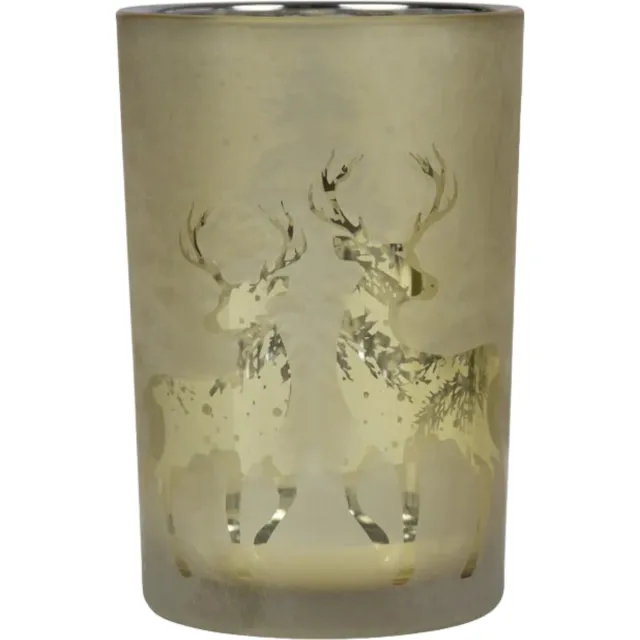 Mars & More Dansend Hert - windlicht glas goud - Ø 12 cm