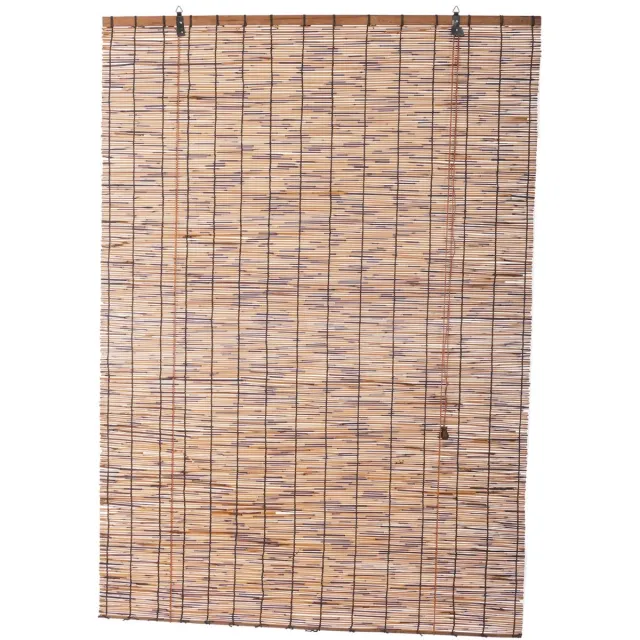 tuinchamp Rolgordijn donker riet 100 x 220 cm - Rolgordijn buiten en binnen - Rieten rolgordijnen - Natuurlijk rolgordijn hout - Natuurlijke uitstraling
