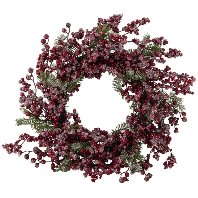 Bloomingville kunstkrans Winter Berry rood
