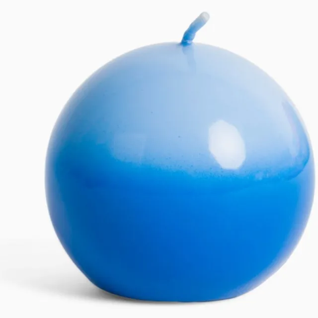 Helio Ferreti Glow Sphere – Luxe Bolvormige Kaars in Tweekleurig Blauw - De Woonbiotoop
