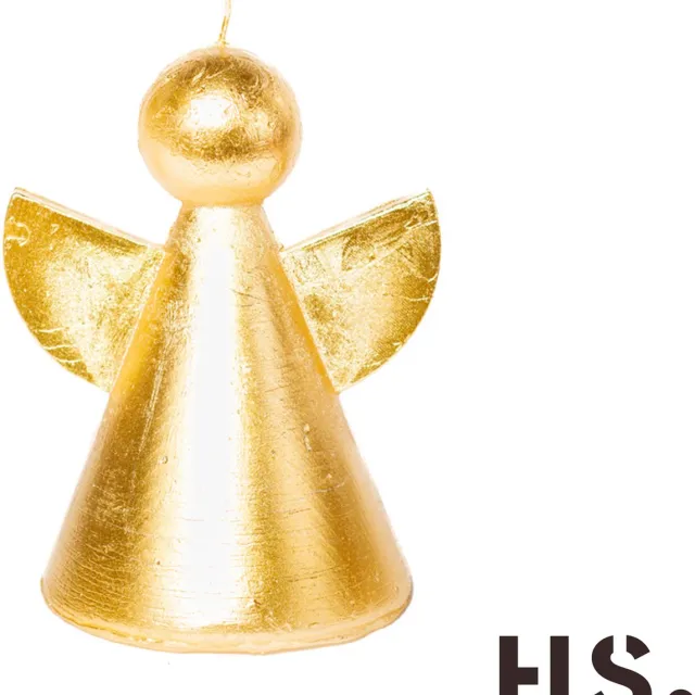 Home Society Engel kaarsen - Doos 12 stuks - Goud - 11.5 cm hoog