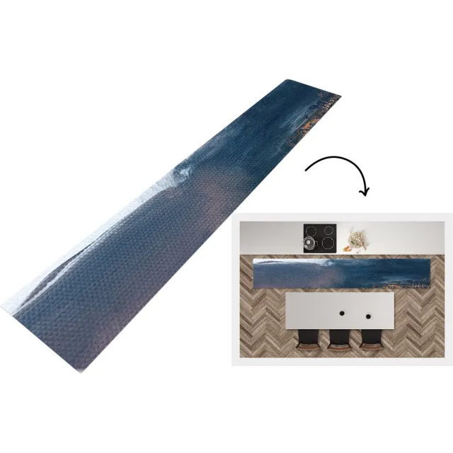 KitchenYeah Keukenloper - Loper keuken - Abstract - Verf - Design - Keukenloper vinyl multicolor