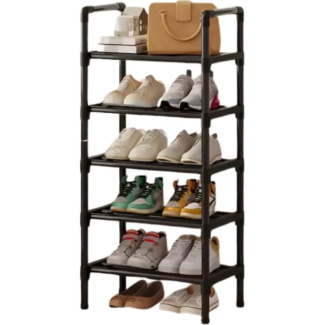 Bovista Schoenenrek - Schoenenbank - Deur - Schoenen Opbergsysteem - Organizer - 5 Lagen Zwart