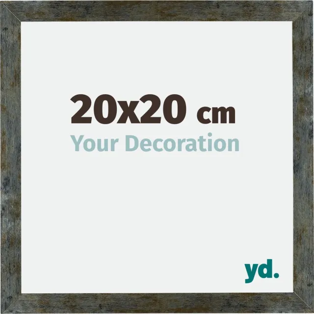 yd. Your Decoration - Fotolijst 20x20 cm - MDF - Blauw Goud Gemeleerd - Mura