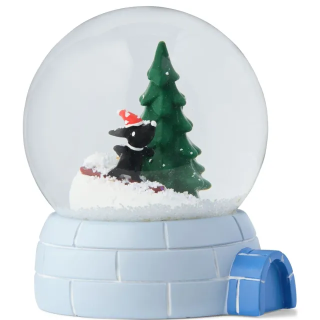 HEMA Takkie sneeuwbol ⌀10x12.5cm glas transparant (wit)