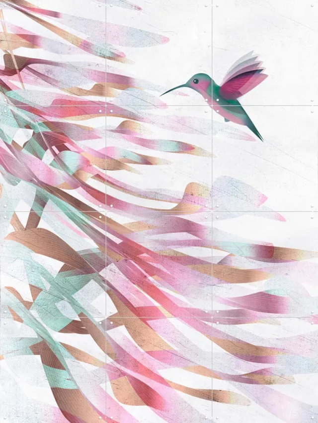 IXXI Sweet Freedom, Angelo Cerantola - 60 x 80 cm - Grote wanddecoratie en posters - Grafisch Ontwerp, Digitale Kunst, Abstract, Illustraties Roze / Lichte tinten