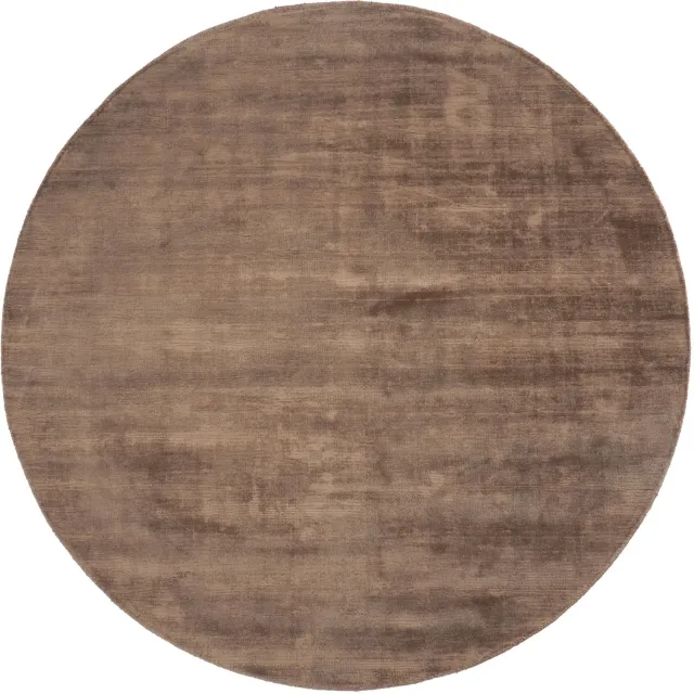 Veer Carpets Vloerkleed Viscose Bruin - Rond ø200 cm