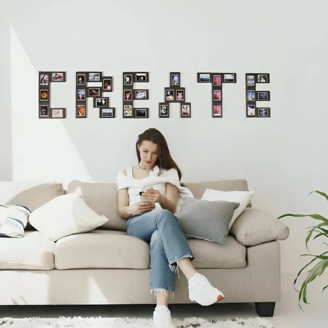 JollyLook Decoration Frames (Set van 10), HOUT, donker bruin