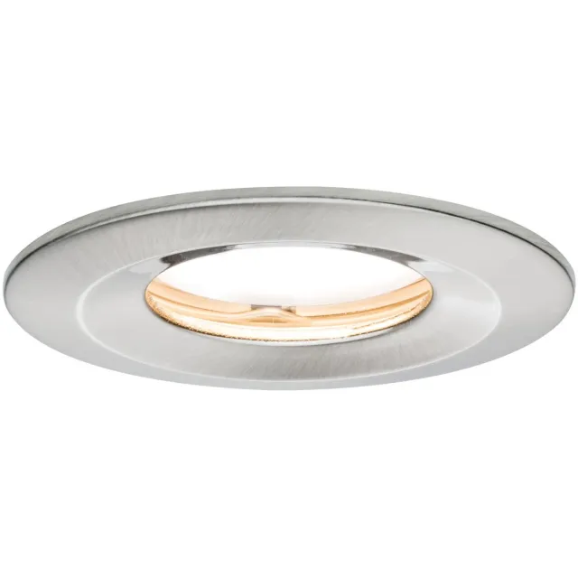 Paulmann LED-inbouwlamp Nova Plus Coin star IP65 rond 78 mm Coin 6W 470lm 230V dimbaar 2700K Staal geborsteld