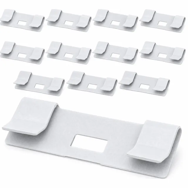 Consumerce Lamellen Reparatieset - 12 Witte Reparatieclips voor Verticale Lamellen en Jaloezieën - Beschadigde Ophanggaten Herstellen - 48 x 14 mm