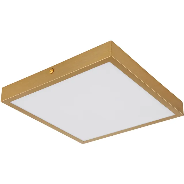 Globo Plafondlamp Woonkamerlamp Slaapkamerlamp Eetkamerlamp Ganglamp, metaal messing, 1x LED 15W 1200Lm 3000K warm wit, L 25 cm