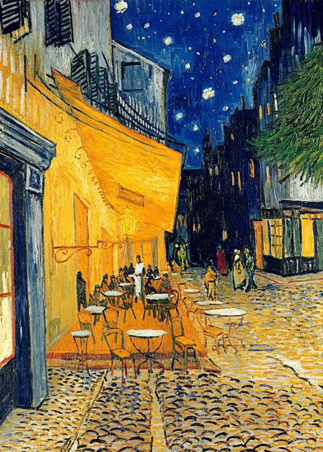 PGM Kunstdruk Vincent Van Gogh - Pavement Café at Night 50x70cm Divers
