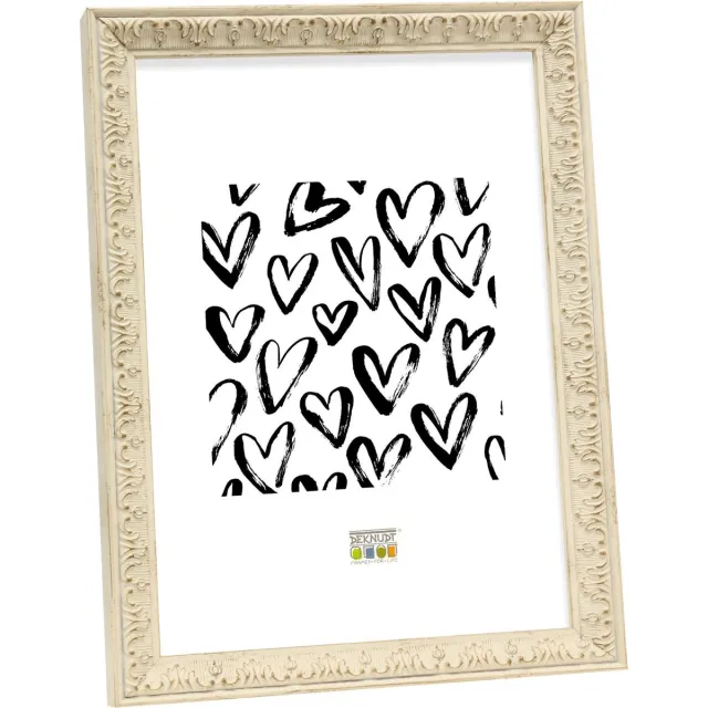 Deknudt Frames fotolijst S95MF1 - gebroken wit - barokstijl - 13x13 cm