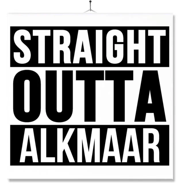 MC Living Tegel Met Opdruk | Geschenk | Wc | Toilet | Straight Outta Alkmaar Multi-Color
