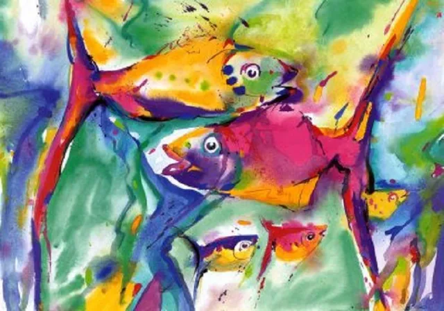 Avant Art poster Avant Art Alfred Gockel - vissen 40 x 30 cm diverse kleuren