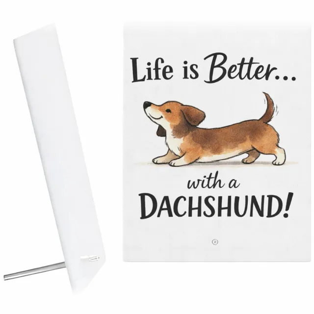 Mr Cadeautjes Glazen fotopaneel Een grappige, trotse quote over een specifiek hobbydier of d - 15 x 20 cm, staand - glas, decoratie, wanddecoratie | cadeau Wit