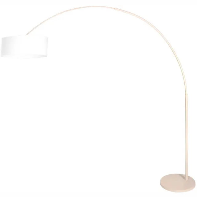 Steinhauer Vloerlamp Creme kleurig 240 cm hoogte verstelbaar Metaal en Textiel Steinhauer Sparkled Light 4316CR – Trendy design voor binnen gebruik Creme / Wit