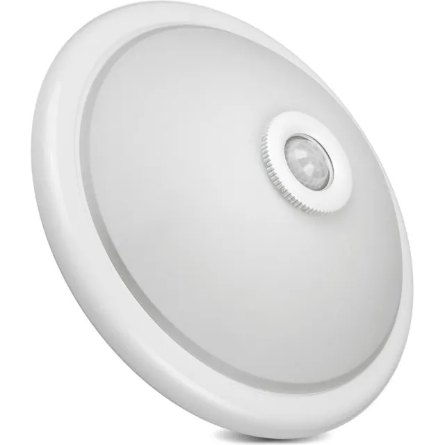 Maclean Plafondlamp - PIR Bewegingssensor - Schemersensor - 2x E27 - Wit - 32cm
