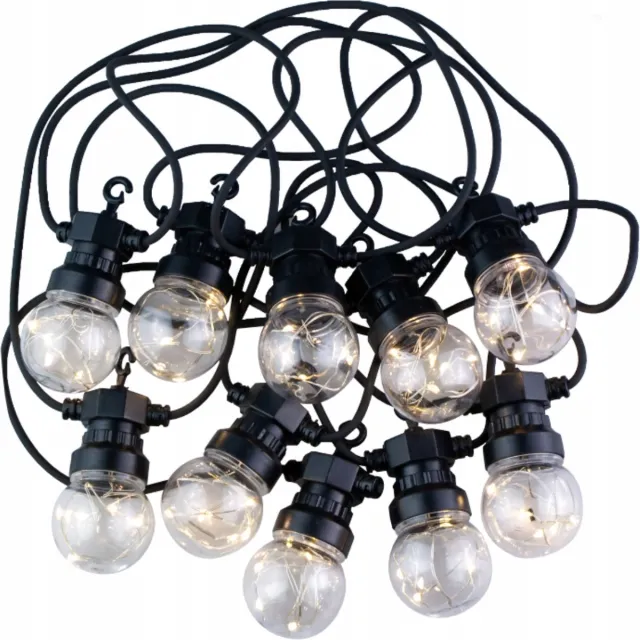 Pro Garden Lichtsnoer Binnen en Buiten Verlichting - Feestverlichting 50 led - Warm Wit - 7.5 meter lengte - 10 Lampjes