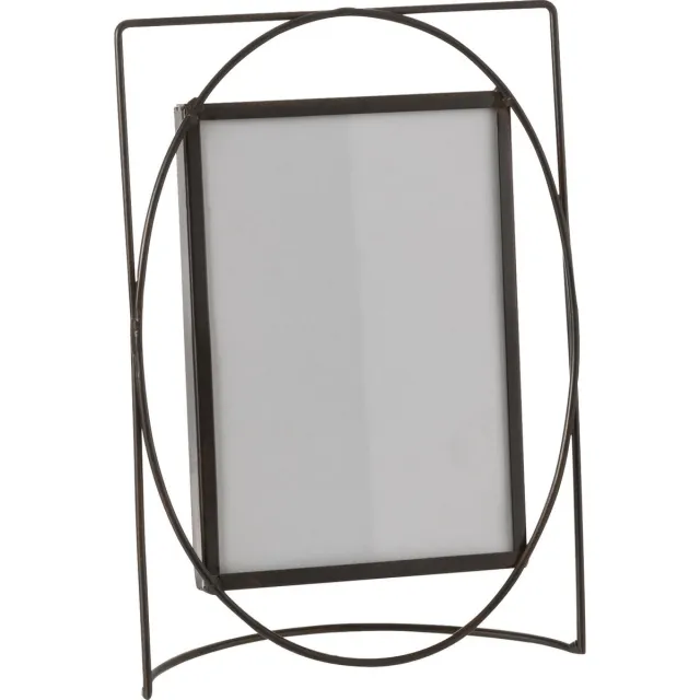 J-Line fotolijst Rechthoek - metaal/glas - donkebruin - large Zwart