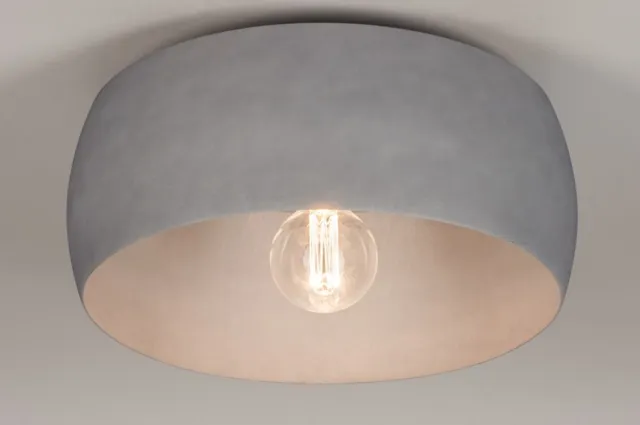 Lumidora Plafondlamp 74200 - Plafonniere - ZWEEDS - E27 - Grijs - Betongrijs - Metaal - ⌀ 45 cm