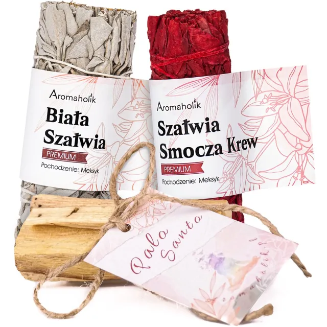 Aromaholik Palo Santo en Witte Salie Set - Mystieke Geur - Drakenbloed Salie Rood