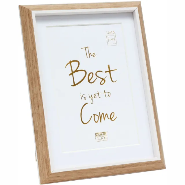 Deknudt Frames fotolijst S46WG4 P1 - houtkleur/wit - 10x15 / 13x18 cm bruin