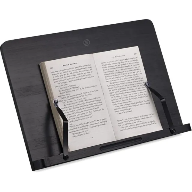 Equivera Boekenstandaard - Boekensteun - Boekenhouder - Boeken Standaard - Leesstandaard - Book holder Zwart