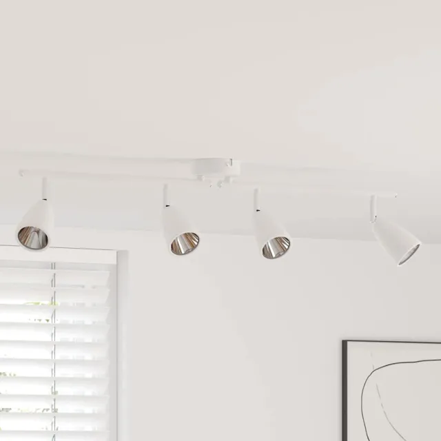 vidaXL Plafondspot met schijnwerpers Wit 70 x 12,5 x 10,5 cm Metaal