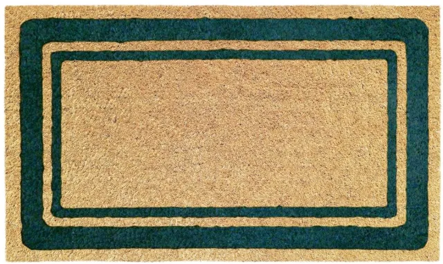 Ibenzoa Fraaie Kokosdeurmat voor Binnen en Buiten, 40 x 70 cm, met Antislip en Waterdichte Achterzijde Grens Groen