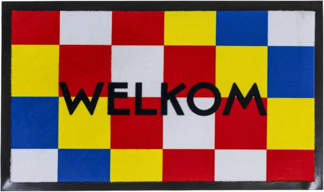 win-trading.nl droogloopmat - schoonloopmat - deurmat - 45 x 75 cm - polyamide - welkom Veelkleurig