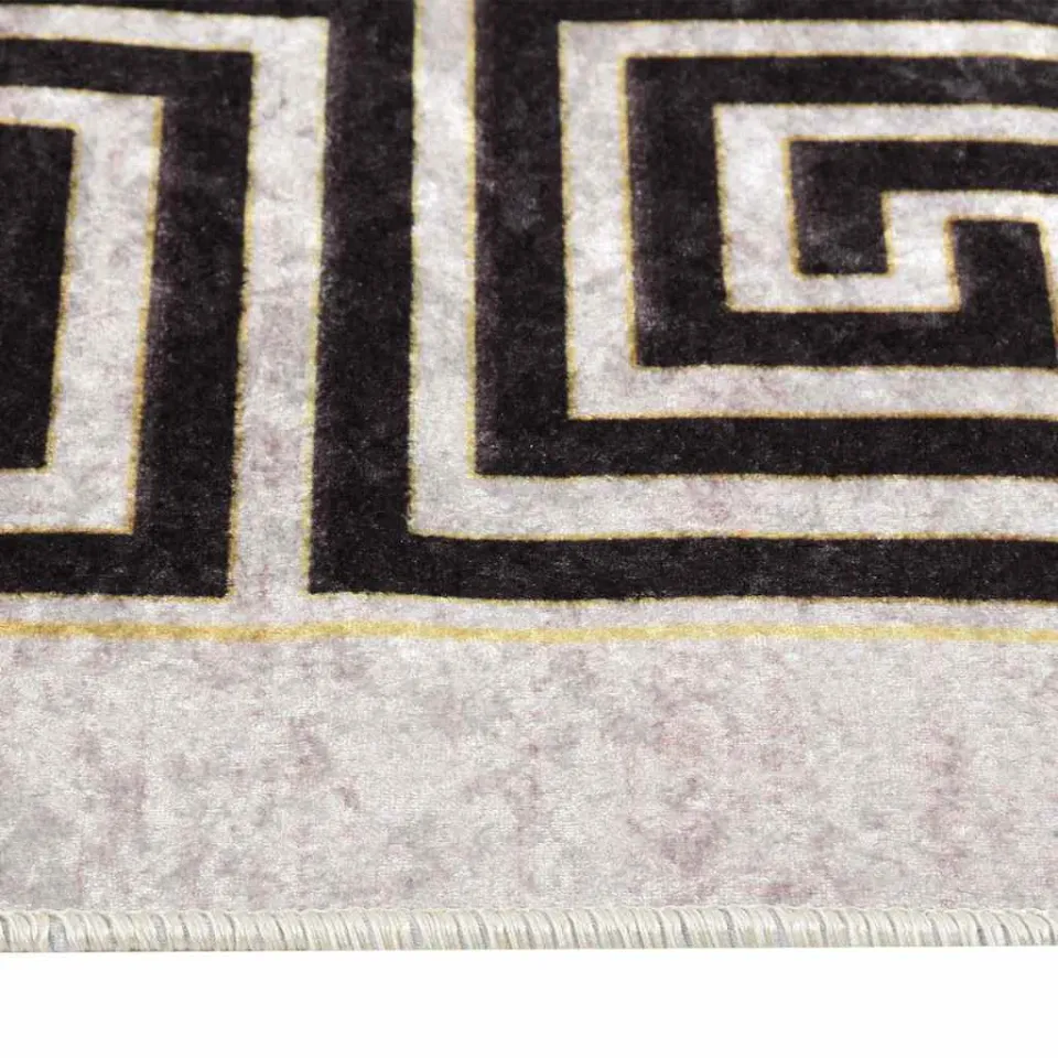 vidaXL Vloerkleed wasbaar 160x230 cm lichtbeige beige, foto 3