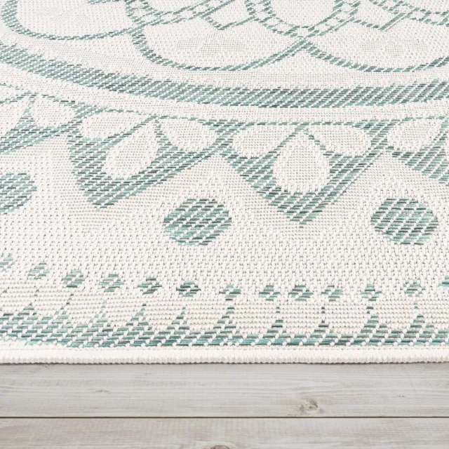 TT Home Binnen- en buitentapijt weerbestendig tuin oosters marokkaans boho-ontwerp 80 x 250 cm Rechthoek 80 x 250 cm Rechthoek Groen