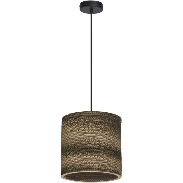 Osram hanglamp Decor Cardboard Cylinder bruin van golfkarton, E27, diameter 250 mm, duurzaam dankzij vervangbare lichtbron, eenvoudige montage