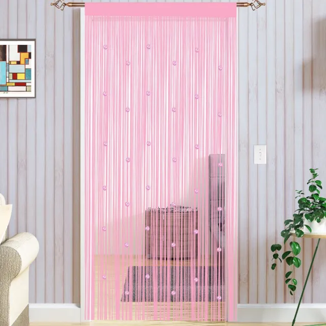 Unyqoos ® Kralengordijn voor Deuren en Ramen met Insectenbescherming en Decoratieve Functie roze
