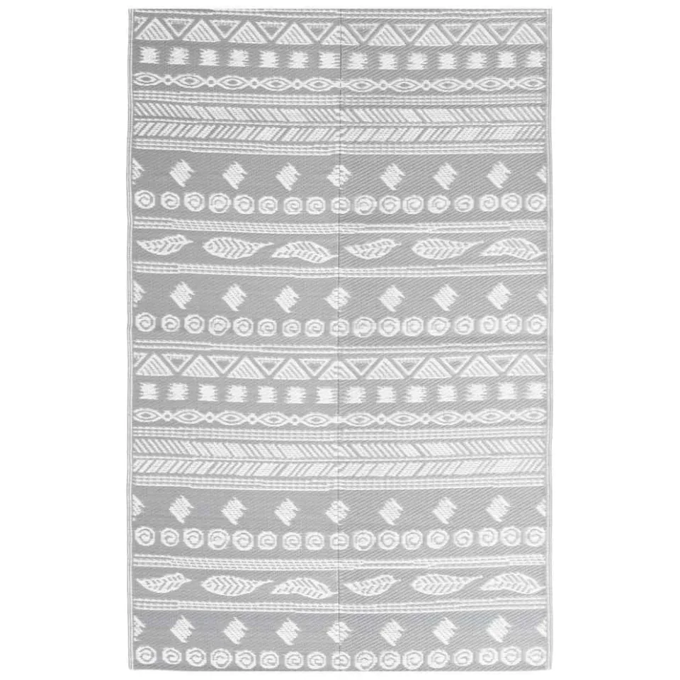 vidaXL Buitenkleed ARAKIL 160x230 cm polypropeen grijs