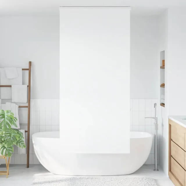 vidaXL Doucherolgordijn met cassette 90x240 cm stofbreedte 86 cm Wit