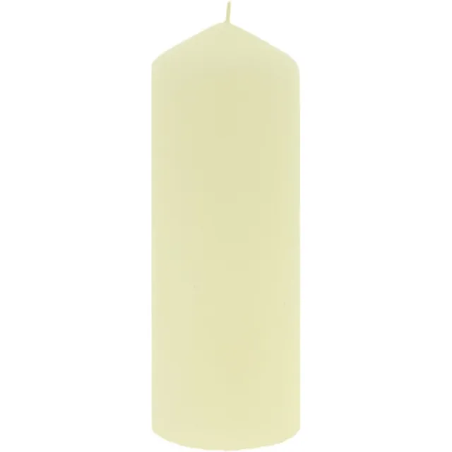 KFS & B Geurloze stompkaars - Ivoor - paraffinewas - Branduren 64 uur - 18 x 7,5 cm - 2 stuks Beige