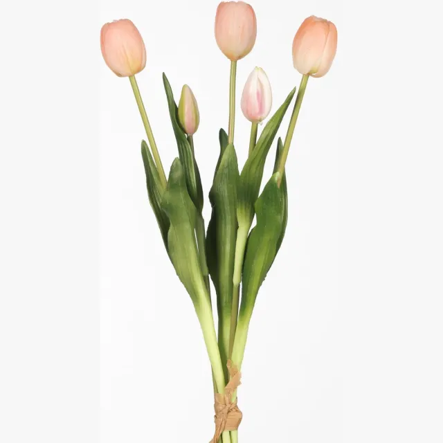 KNUS Lifestyle Kunstbloem Tulp - Licht Roze - Real touch tulpen - 43 cm - Boeket - Kunstbloemen - Kunst bloem - Sally tulp - Lichtroze - Interieur - Sfeer - Voorjaar - Pasen - Paasdecoratie - Bloemen - Moederdag - Oma - Decoratief - Deco - Decoratie