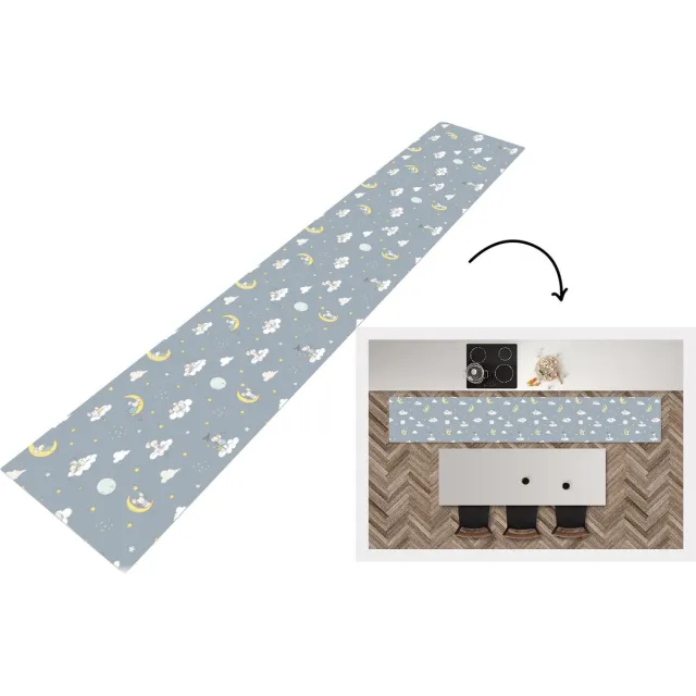 KitchenYeah Keukenloper - Keukenmat - Muis - Maan - Patronen - Keuken vloerkleed Multicolor
