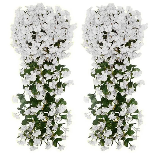 Vivva Kunst Orchideeën - Kunstbloemen - Nepbloemen - Kunst Bloemen - Nep Bloemen - Kunstboeket - Wit - 2 Stuks - HANGROSE