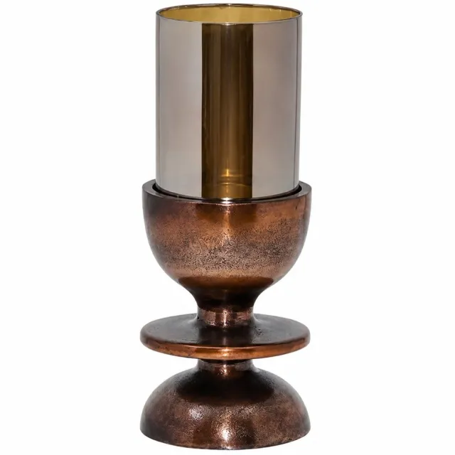 Colmore by Diga Windlicht-Fabian-Metallic Brown- 19x45 cm metaal bruin