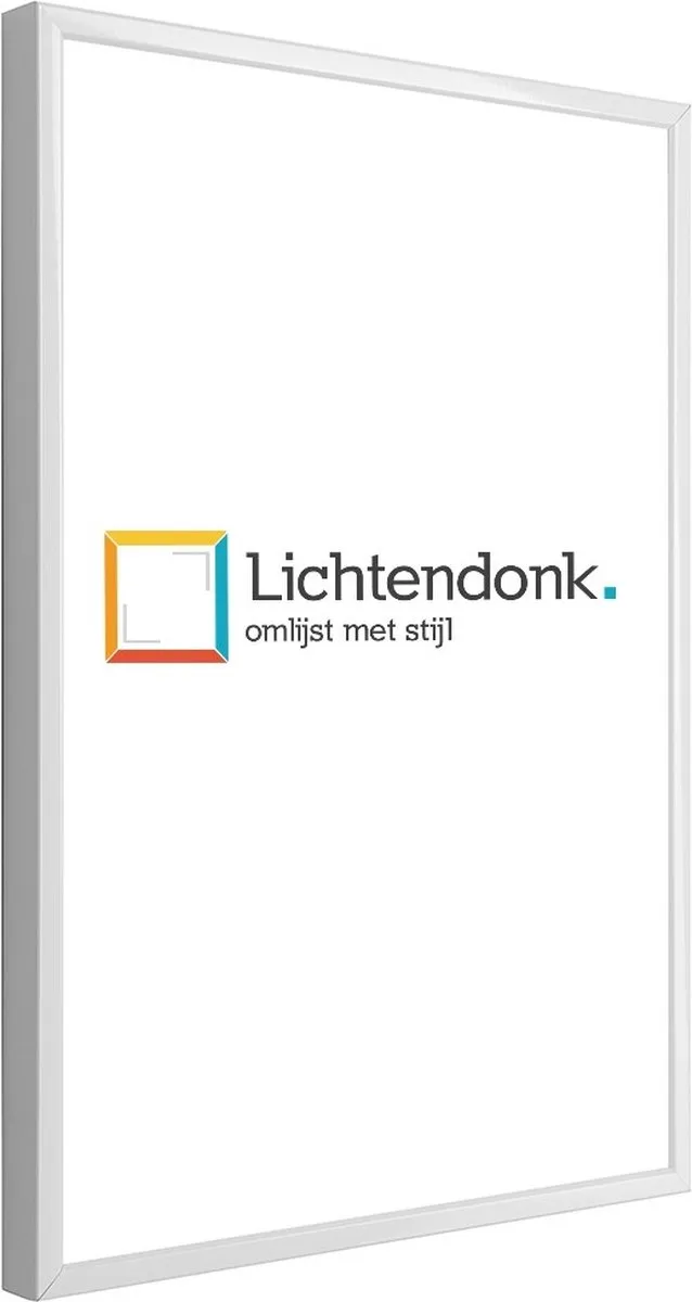 Lichtendonk Aluminium Wissellijst 13 x 18 Wit - Ontspiegeld Glas - Salerno